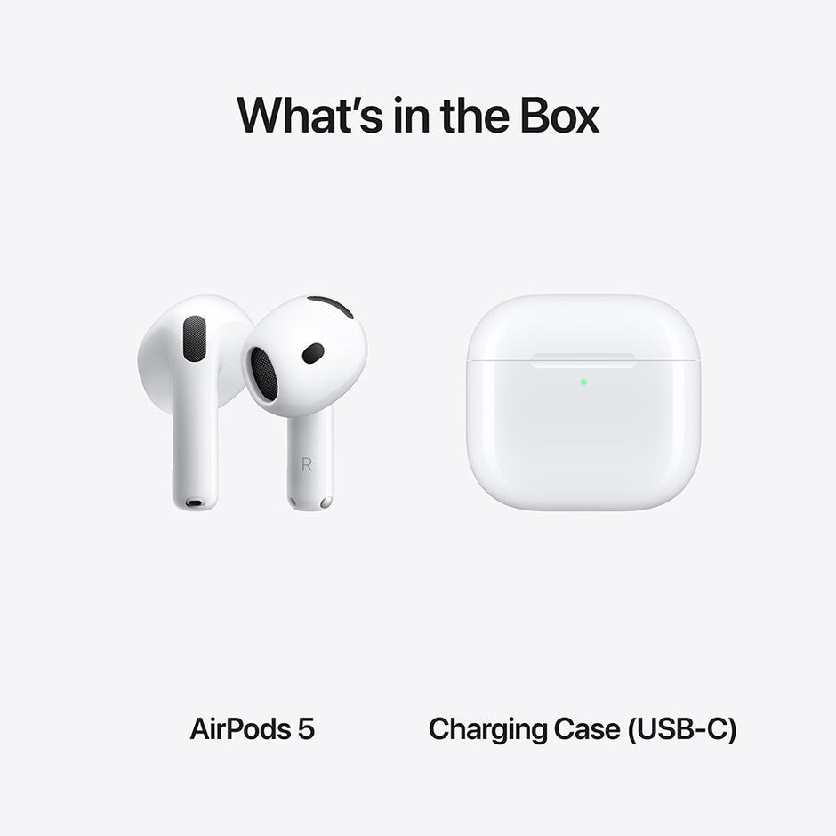 Apple AirPods 5 Active Noise Cancellation USB-C Charging Case - White (MKFW4ZE/A)