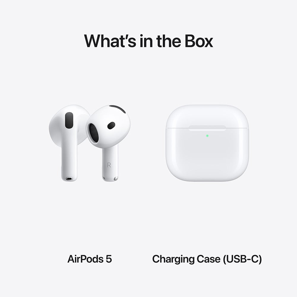 Apple AirPods 5 Active Noise Cancellation USB-C Charging Case - White (MKFW4ZE/A)