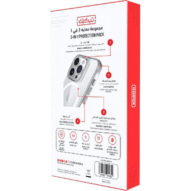 Techpick 3-in-1 Protection Pack MagSafe Hard Case + Privacy Tempered Glass + Camera Lens Protector Smartphone Case Bundle - Mobile catalyst