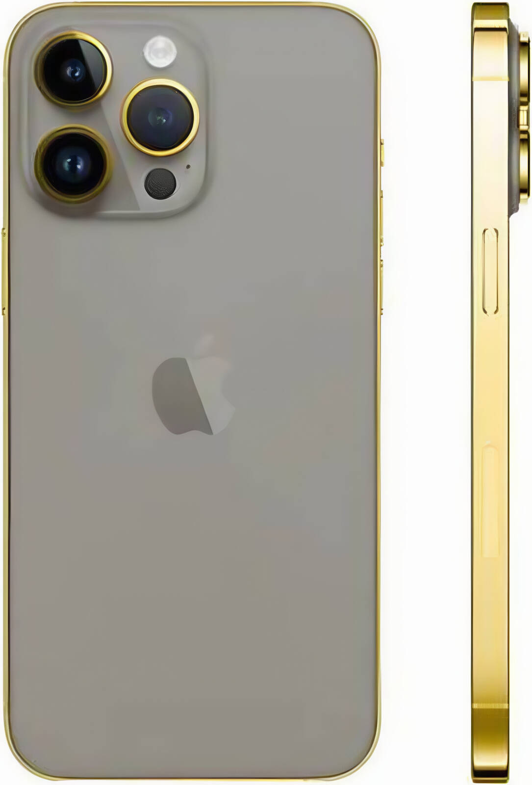 Caviar Luxury 24K Gold Plated Frame Customized iPhone 16 Pro Max 512GB Storage Apple iOS Nano + Esim Middle East Version Desert Titanium | 16ProMaxSideGold - Mobile catalyst