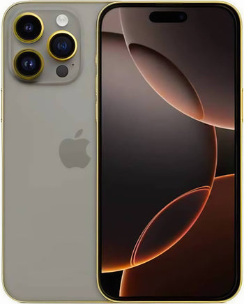 Caviar Luxury 24K Gold Plated Frame Customized iPhone 16 Pro Max 512GB Storage Apple iOS Nano + Esim Middle East Version Desert Titanium | 16ProMaxSideGold - Mobile catalyst