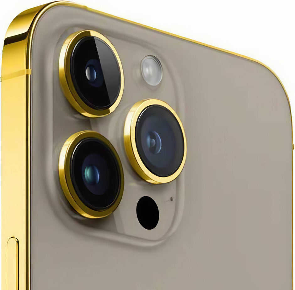 Caviar Luxury 24K Gold Plated Frame Customized iPhone 16 Pro Max 512GB Storage Apple iOS Nano + Esim Middle East Version Desert Titanium | 16ProMaxSideGold - Mobile catalyst