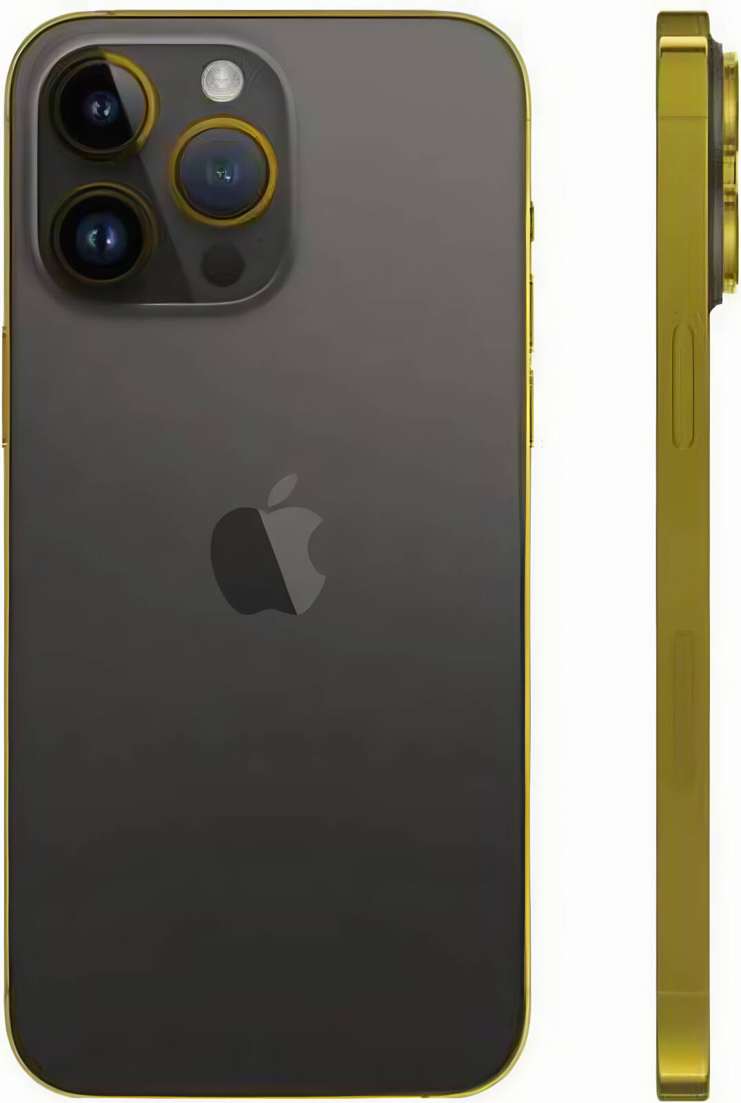 Caviar Luxury 24K Gold Plated Frame Customized iPhone 16 Pro Max 512GB Storage Apple iOS Nano + Esim Middle East Version Desert Titanium | 16ProMaxSideGold - Mobile catalyst