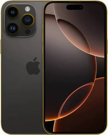 Caviar Luxury 24K Gold Plated Frame Customized iPhone 16 Pro Max 512GB Storage Apple iOS Nano + Esim Middle East Version Desert Titanium | 16ProMaxSideGold - Mobile catalyst