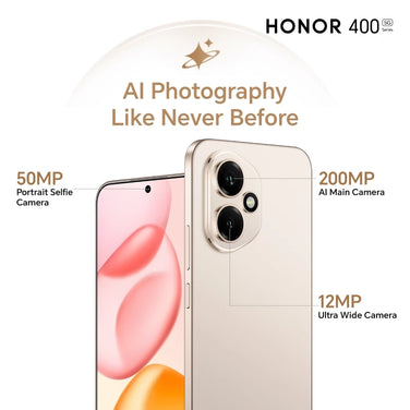 Honor 400 5G 512GB 12GB RAM Meteor Silver Smartphone – DNP-NX9 + S7 Buds + Case