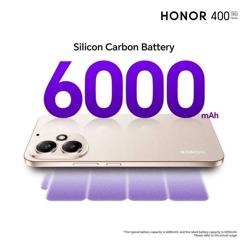 Honor 400 5G 512GB 12GB RAM Meteor Silver Smartphone – DNP-NX9 + S7 Buds + Case