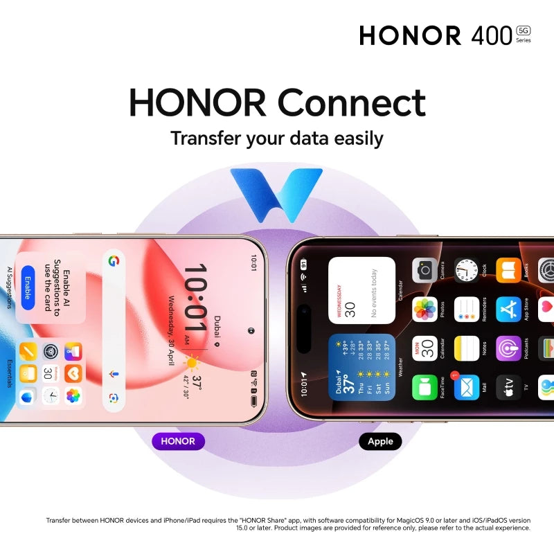 Honor 400 5G 512GB 12GB RAM Meteor Silver Smartphone – DNP-NX9 + S7 Buds + Case