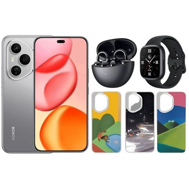 Honor 400 Pro 5G 512GB 12GB RAM Midnight Black Smartphone – DNP-NX9 + Choice Earbuds Clip + Phone Case + Watch 5