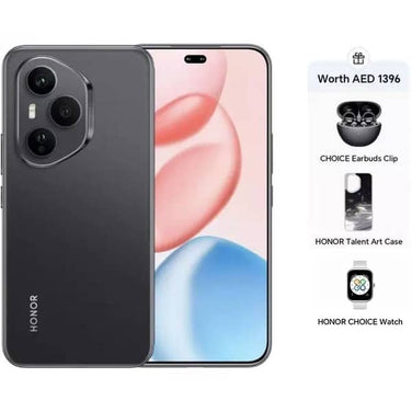 Honor 400 Pro 5G 512GB 12GB RAM Midnight Black Smartphone – DNP-NX9 + Choice Earbuds Clip + Phone Case + Watch 5