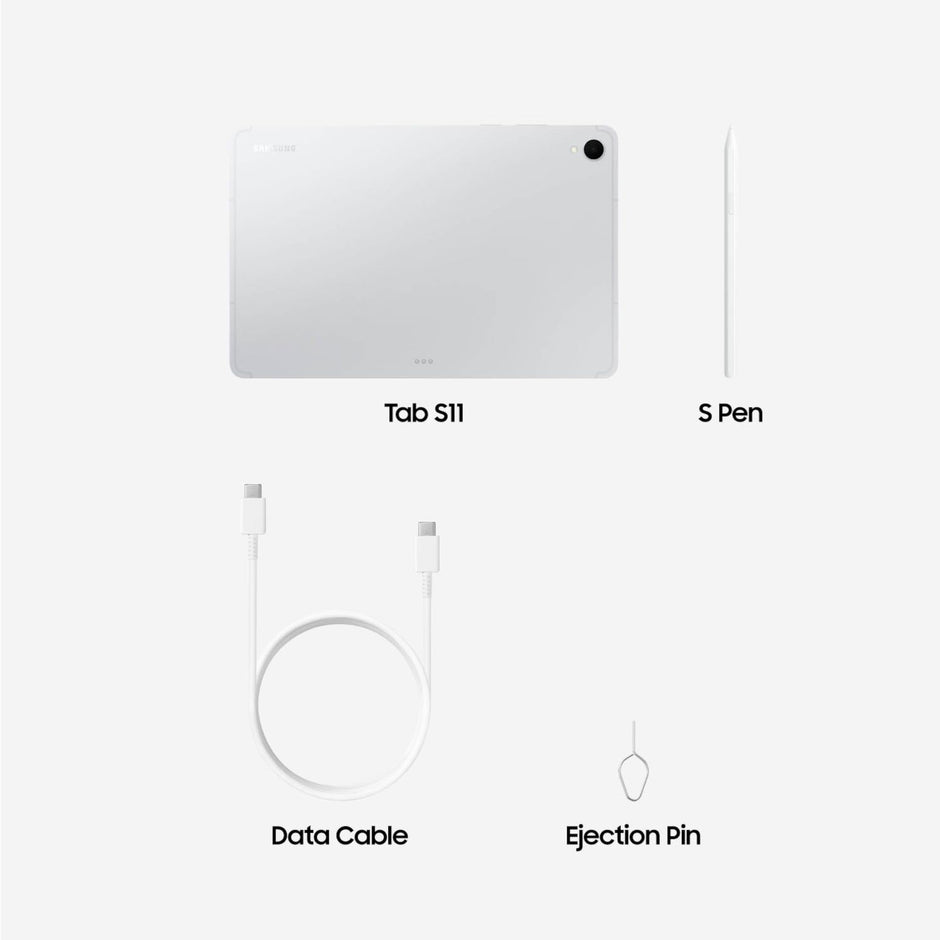 Samsung تابلت Galaxy Tab S11 - 128GB واي فاي، فضي
