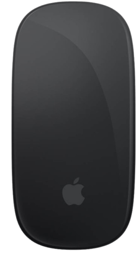 Apple Magic Mouse 3, Multi-Touch Surface, Wireless and Rechargeable, Bluetooth, Works with Mac or iPad, Woven USB Type-C to Lightning Cable, Black | MMMQ3