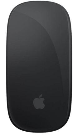 Apple Magic Mouse 3, Multi-Touch Surface, Wireless and Rechargeable, Bluetooth, Works with Mac or iPad, Woven USB Type-C to Lightning Cable, Black | MMMQ3